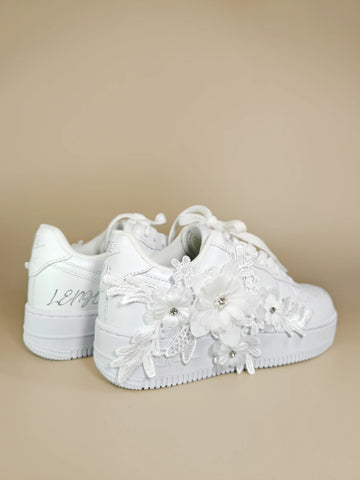 Pearl & Lace Floral Sneakers