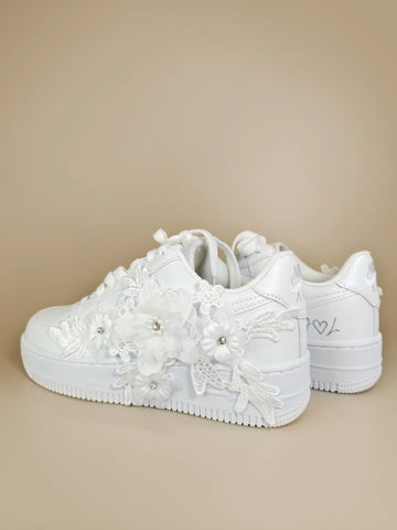 Pearl & Lace Floral Sneakers