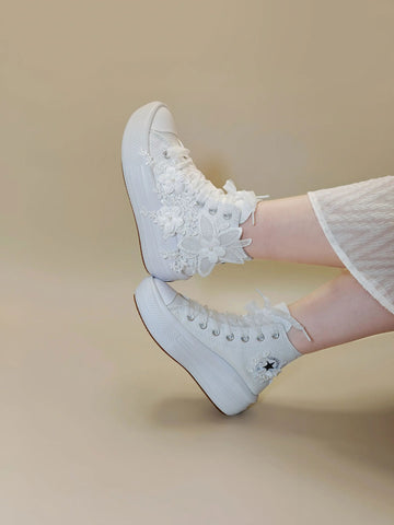 Blooming Elegance Bridal Sneakers - My Store