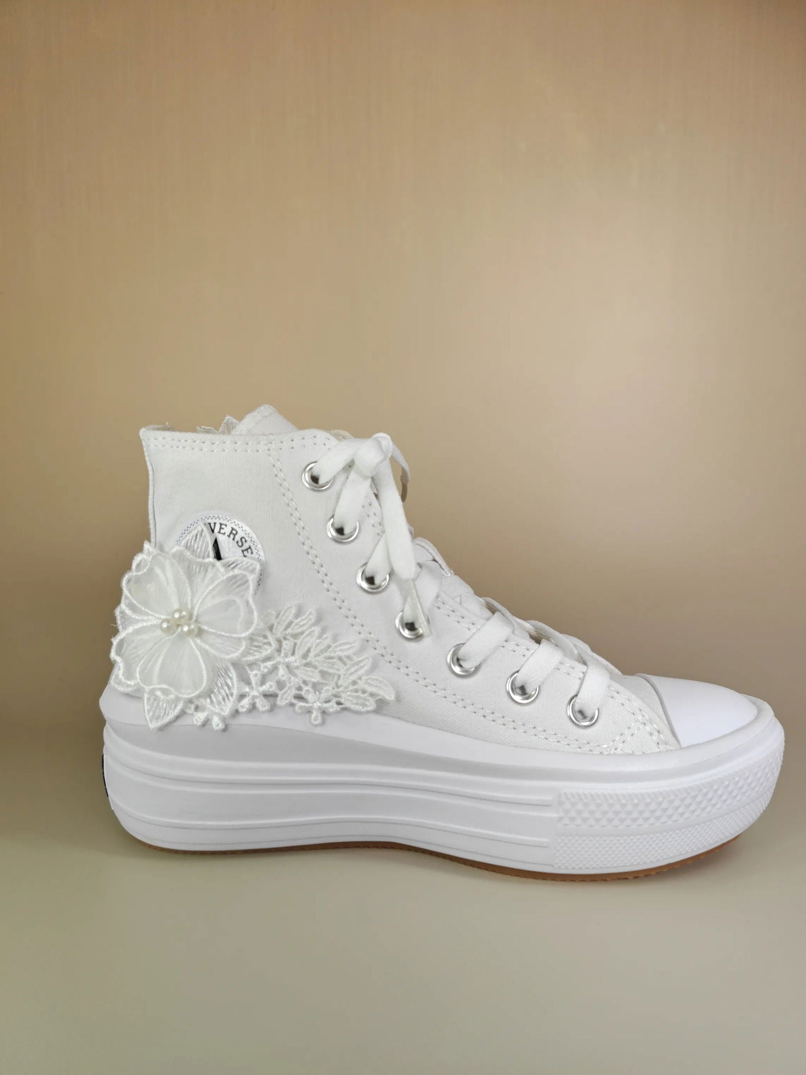 Floral Elegance High-Top Sneakers - My Store