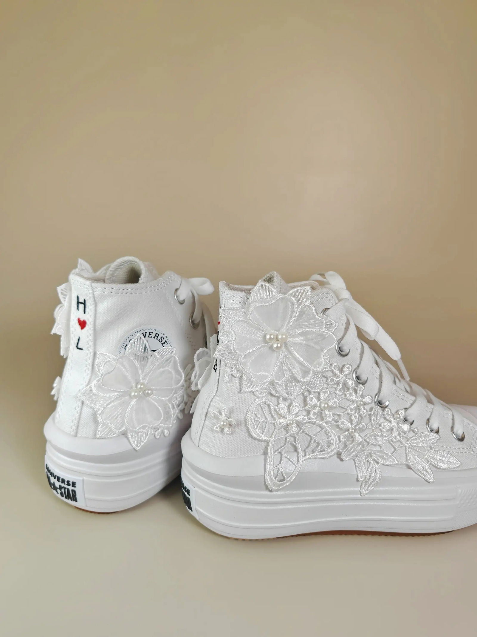 Floral Elegance High-Top Sneakers - My Store