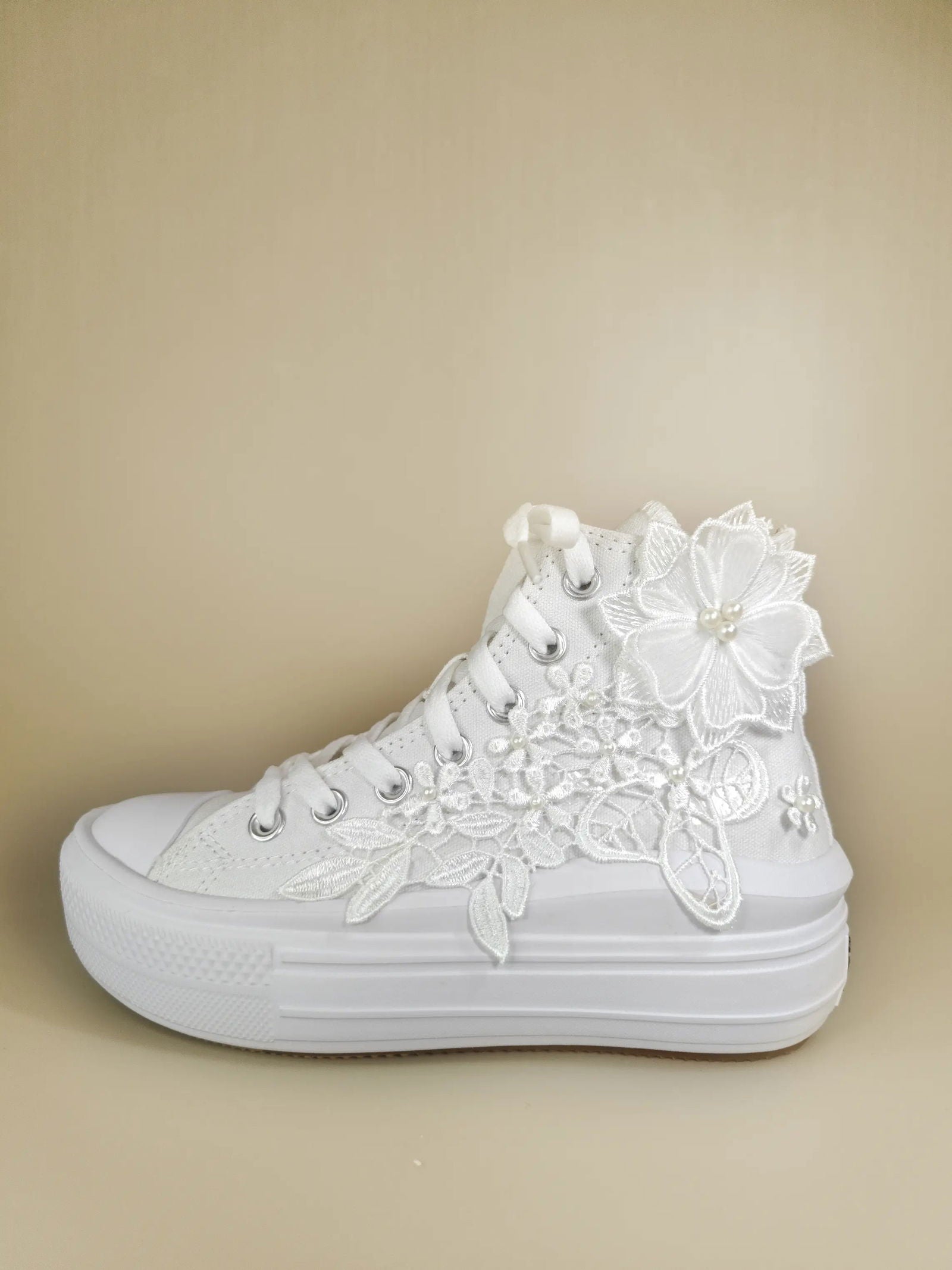 Floral Elegance High-Top Sneakers - My Store