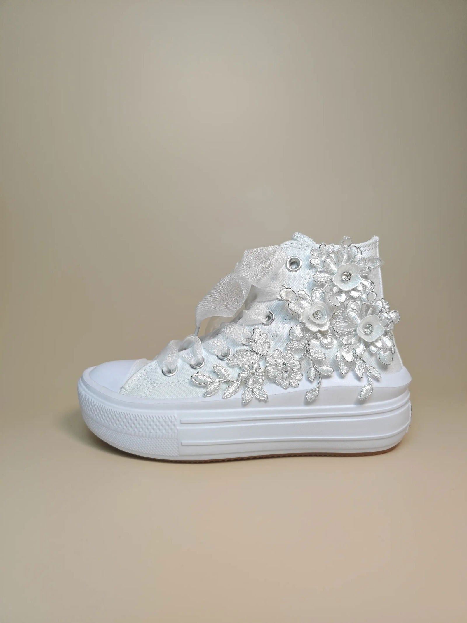 Floral Lace High-Top Sneakers - My Store