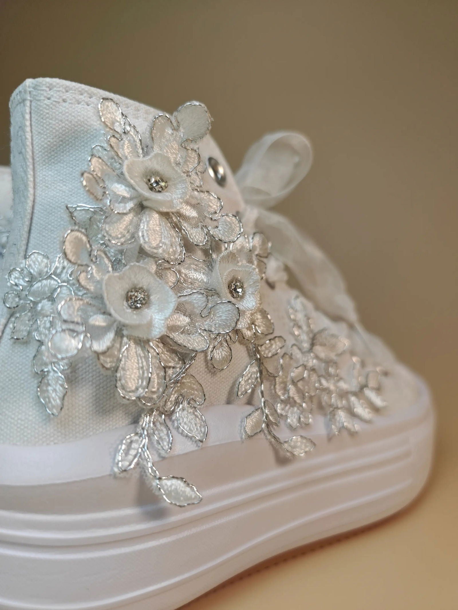 Floral Lace High-Top Sneakers - My Store