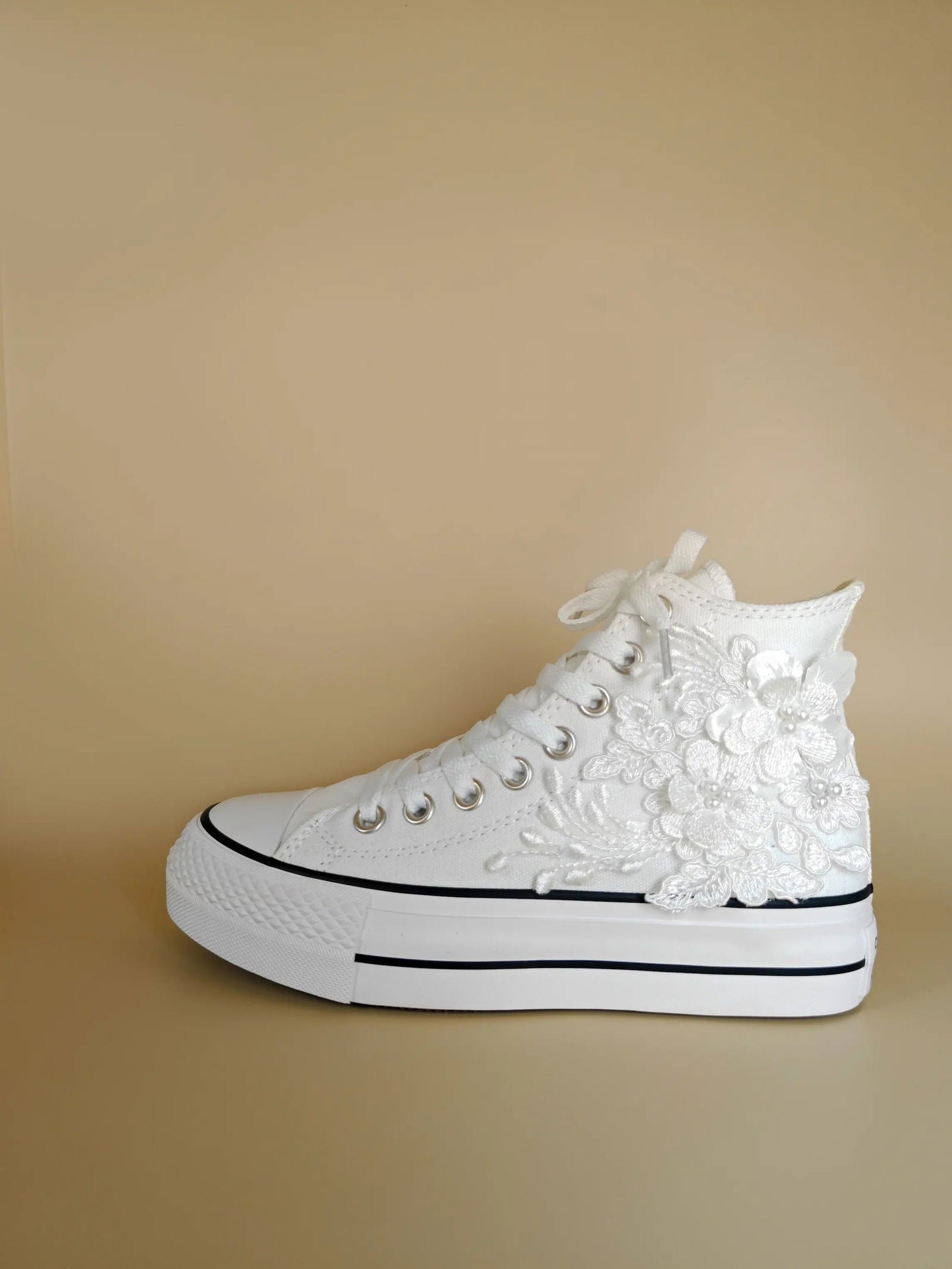 Lace Charm Bridal High-Tops - My Store