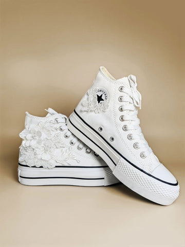 Lace Charm Bridal High-Tops - My Store