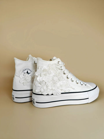 Lace Charm Bridal High-Tops - My Store