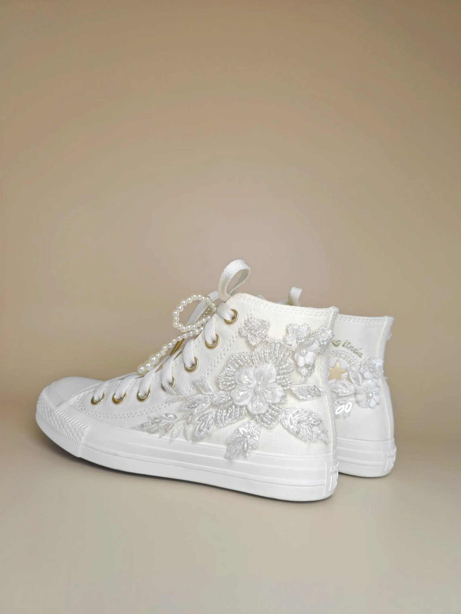 Radiant Blossom Bridal Sneakers - My Store